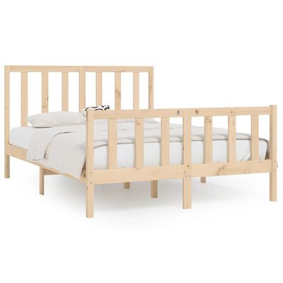 vidaXL Bed Frame without Mattress 150x200 cm King Size Solid Wood