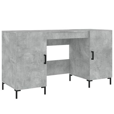 vidaXL Desk Concrete Grey 140x50x75 cm Engineered Wood