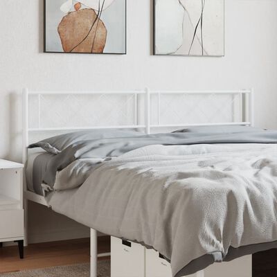 vidaXL Metal Headboard White 150 cm