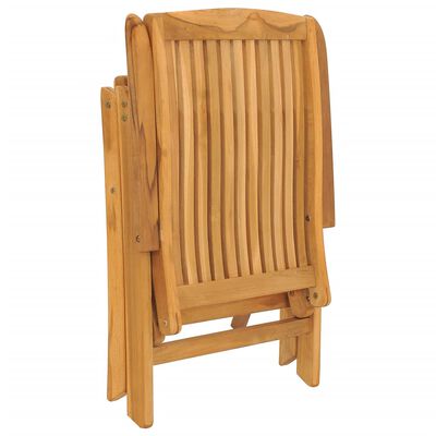 vidaXL Reclining Garden Chairs 4 pcs Solid Wood Teak