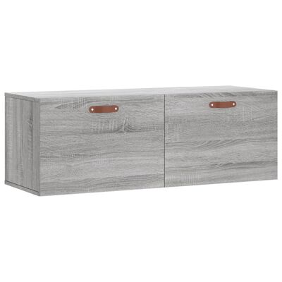 vidaXL Wall Cabinet Grey Sonoma 100x36.5x35 cm Engineered Wood