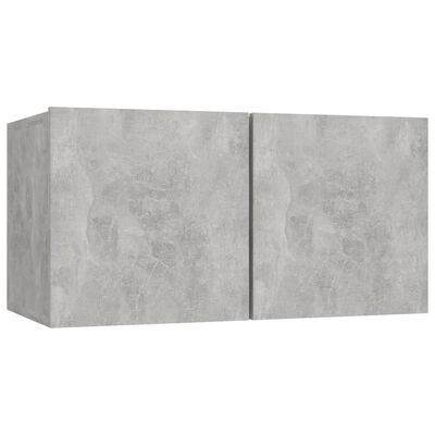 vidaXL 8 Piece TV Cabinet Set Concrete Grey Engineered Wood