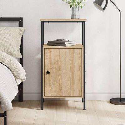 vidaXL Bedside Cabinet Sonoma Oak 41x31x80 cm Engineered Wood