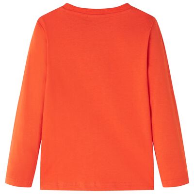 Kids' T-shirt with Long Sleeves Bright Orange 140