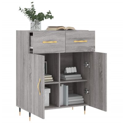 vidaXL Sideboard Grey Sonoma 69.5x34x90 cm Engineered Wood