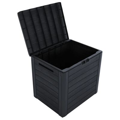 vidaXL Garden Storage Box Anthracite 58.5x46x55 cm Polypropylene