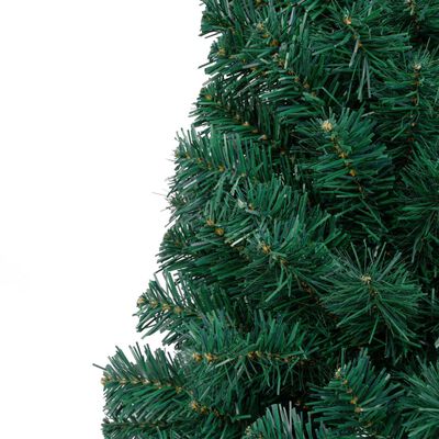 vidaXL Artificial Half Pre-lit Christmas Tree with Ball Set Green 240 cm