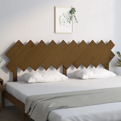 vidaXL Bed Headboard Honey Brown 196x3x80.5 cm Solid Wood Pine