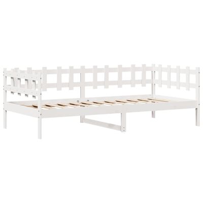 vidaXL Daybed with Drawers without Mattress White 80x200 cm Solid Wood