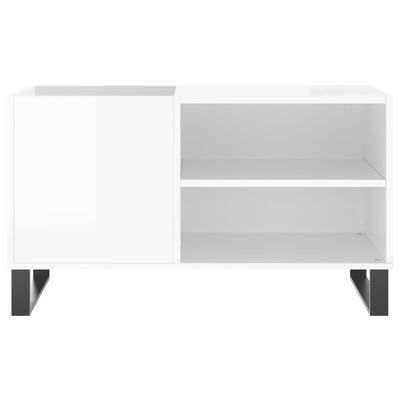 vidaXL Record Cabinet High Gloss White 85x38x48 cm Engineered Wood