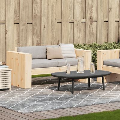 vidaXL Garden Sofa 2-Seater 134x60x62 cm Solid Wood Pine