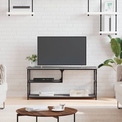 vidaXL TV Cabinet Grey Sonoma 103x38x46.5 cm Engineered Wood and Steel