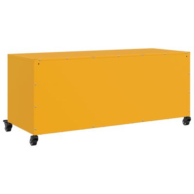 vidaXL TV Cabinet Mustard Yellow 100.5x39x43.5 cm Steel