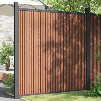 vidaXL Fence Panel WPC Brown 173x186 cm