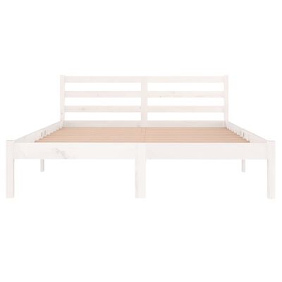 vidaXL Bed Frame without Mattress Solid Wood Pine 140x200 cm White