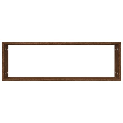 vidaXL Wall Cube Shelves 4 pcs Brown Oak 80x15x26.5 cm Engineered Wood