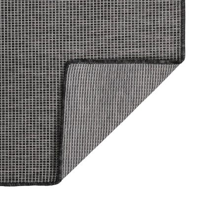 vidaXL Outdoor Flatweave Rug 100x200 cm Grey