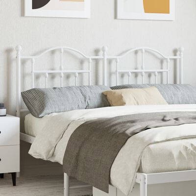 vidaXL Metal Headboard White 150 cm