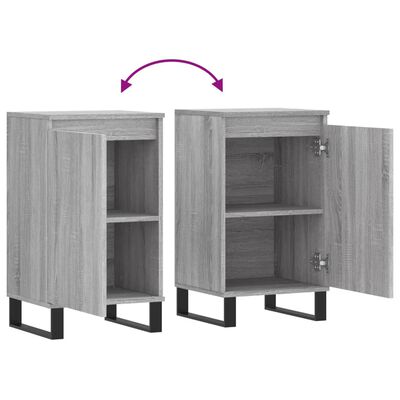 vidaXL Sideboards 2 pcs Grey Sonoma 40x35x70 cm Engineered Wood