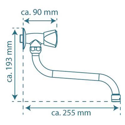 SCHÜTTE Wall-mounted Swivel Tap CARNEO Chrome