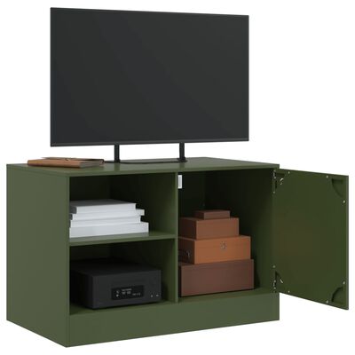 vidaXL TV Cabinet Olive Green 67x39x44 cm Steel