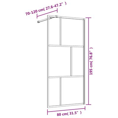 vidaXL Walk-in Shower Wall with Clear ESG Glass Red 80x195 cm