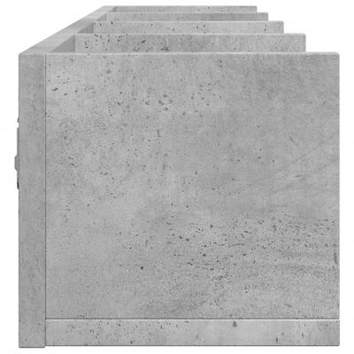 vidaXL Wall Cabinet Concrete Grey 99x18x16.5 cm Engineered Wood