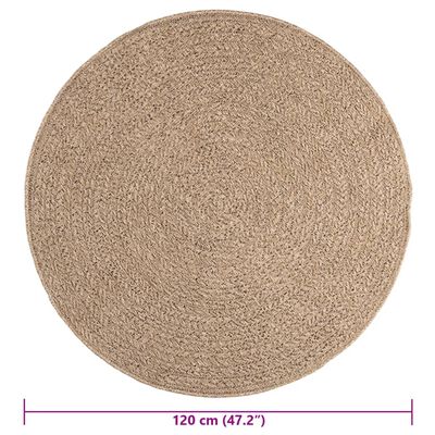 vidaXL Rug ZIZUR 120 cm Jute Look Indoor and Outdoor