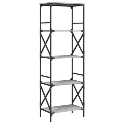 vidaXL Bookcase 5-Tier Grey Sonoma 59x35x171 cm Engineered Wood