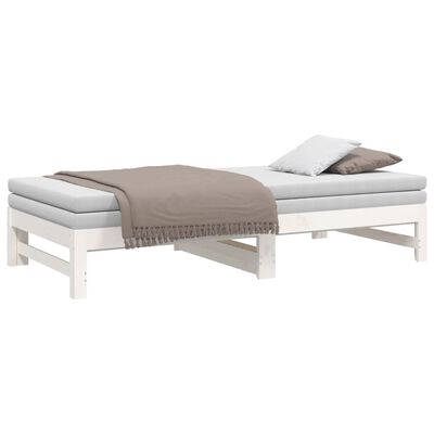 vidaXL Pull-out Day Bed without Mattress White 2x(75x190) cm