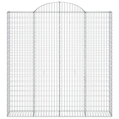 vidaXL Arched Gabion Baskets 5 pcs 200x30x200/220 cm Galvanised Iron