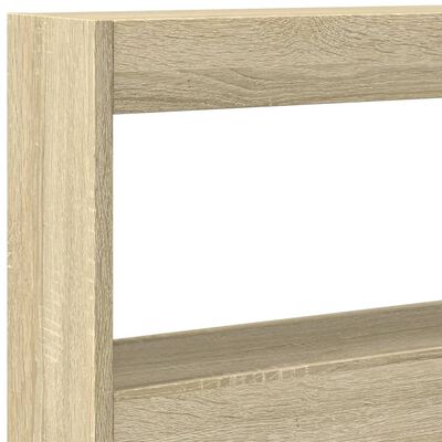 vidaXL Headboard Cabinet with LED Sonoma Oak 180x17x102 cm