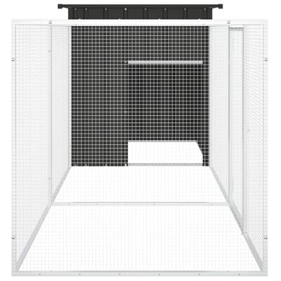 vidaXL Chicken Cage Anthracite 300x91x100 cm Galvanised Steel