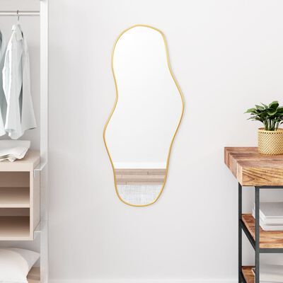 vidaXL Wall Mirror Gold 90x40 cm