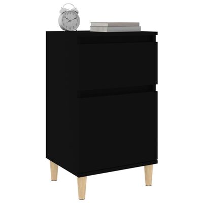 vidaXL Bedside Cabinet Black 40x35x70 cm