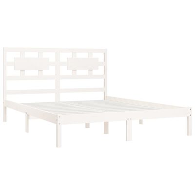 vidaXL Bed Frame without Mattress White 120x200 cm Solid Wood Pine