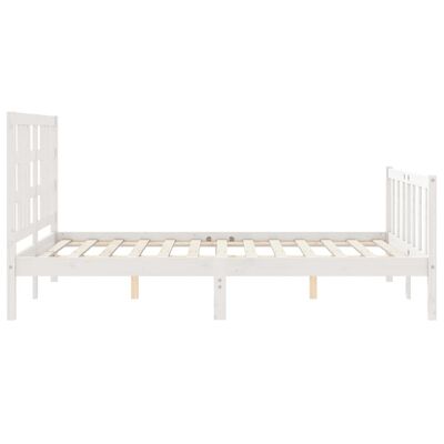 vidaXL Bed Frame without Mattress White 140x190 cm Solid Wood Pine