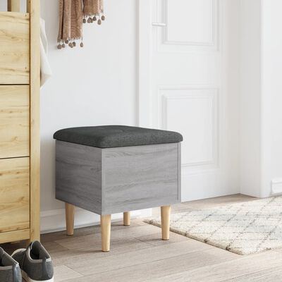 vidaXL Storage Bench Grey Sonoma 42x42x46 cm Engineered Wood