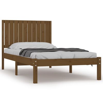 vidaXL Bed Frame without Mattress Honey Brown 100x200 cm Solid Wood Pine