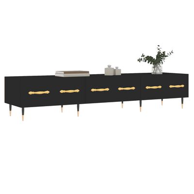 vidaXL TV Cabinet Black 150x36x30 cm Engineered Wood