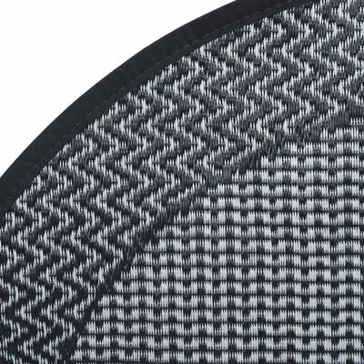 vidaXL Outdoor Carpet Grey Ø120 cm PP