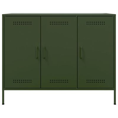 vidaXL Sideboard Olive Green 100.5x39x79 cm Steel