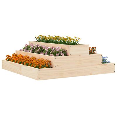 vidaXL Planter 80x80x27 cm Solid Wood Pine