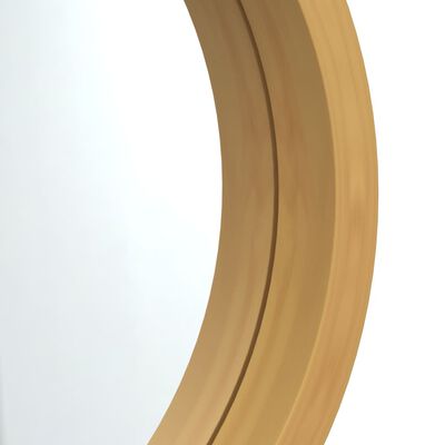 vidaXL Wall Mirror with Strap Gold Ø 35 cm