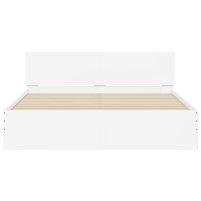 vidaXL Bed Frame without Mattress White 150x200 cm King Size