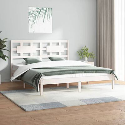 vidaXL Bed Frame without Mattress White 160x200 cm Solid Wood Pine