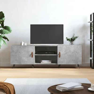 vidaXL TV Cabinet Concrete Grey 150x30x50 cm Engineered Wood