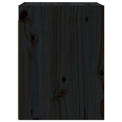 vidaXL Wall Cabinets 2 pcs Black 30x30x40 cm Solid Wood Pine