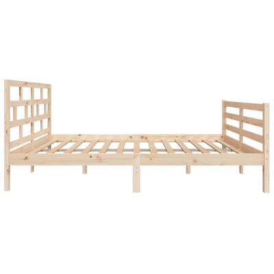 vidaXL Bed Frame without Mattress Solid Wood 120x200 cm (810425+814184)