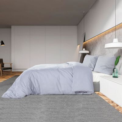 vidaXL Duvet Cover Set Grey 135x200 cm Cotton